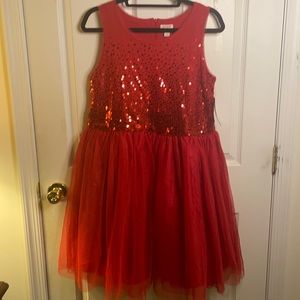 Cat and Jack Red Sparkle Dress Size XXL (18 plus)